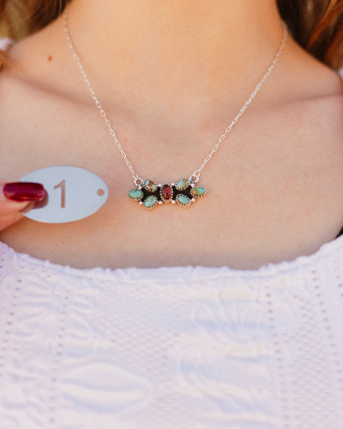 Amber & Turquoise Chain Necklaces-Necklaces-Krush Kandy, Women's Online Fashion Boutique Located in Phoenix, Arizona (Scottsdale Area)