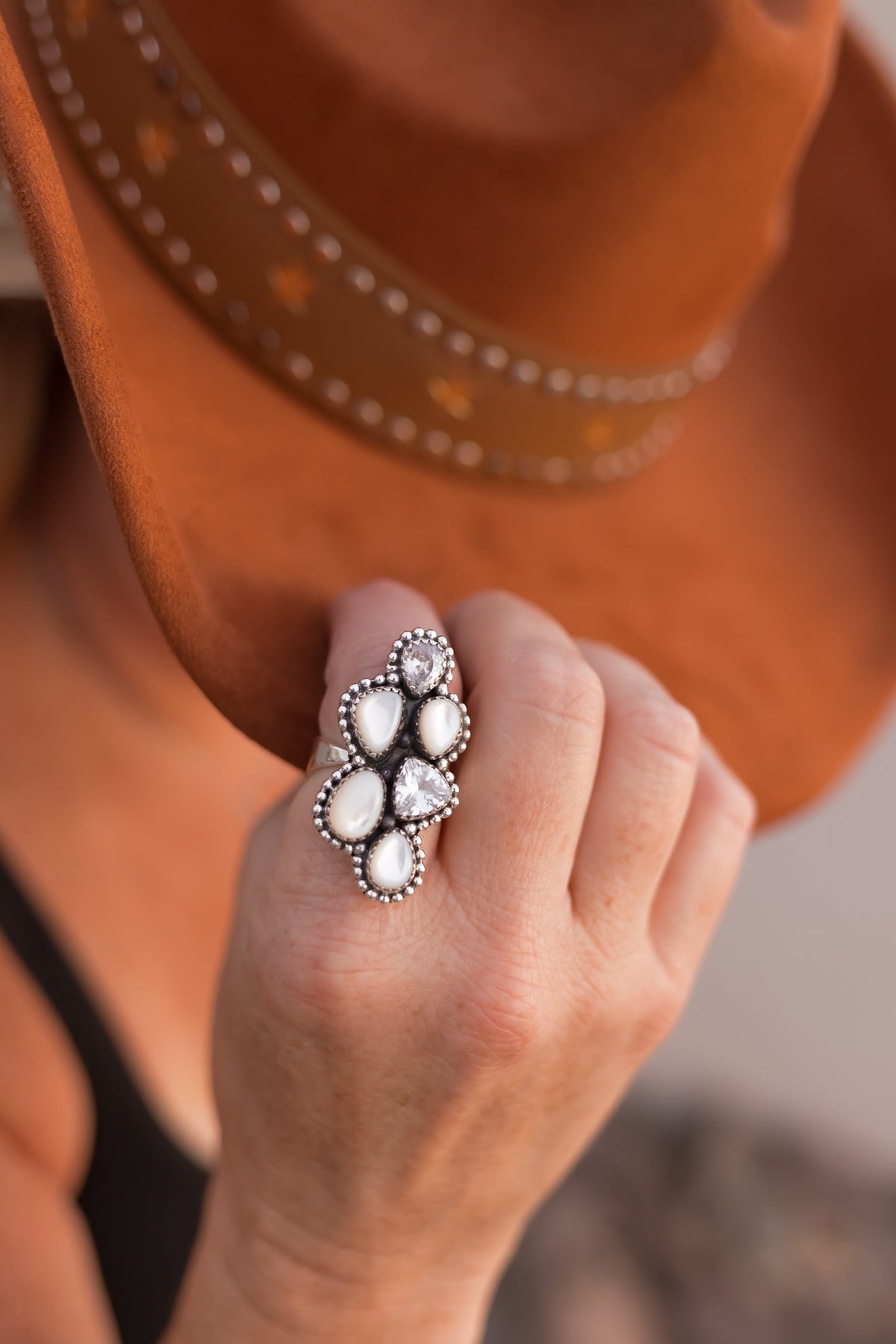 Kristyn's Cluster Crawler Stone Ring-Crawler Rings-Krush Kandy, Women's Online Fashion Boutique Located in Phoenix, Arizona (Scottsdale Area)
