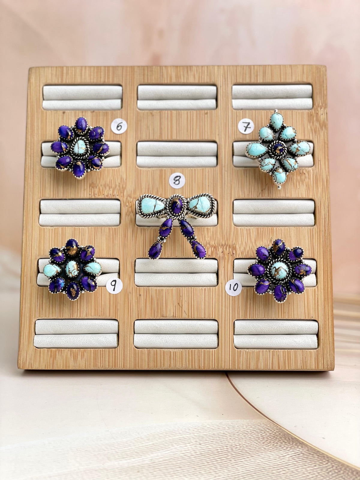 Berry Dahlia Multi Ring Clusters-Rings-Krush Kandy, Women's Online Fashion Boutique Located in Phoenix, Arizona (Scottsdale Area)