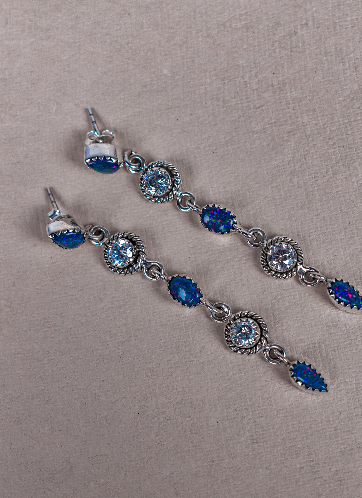 Triple Double Dangle Earrings-Drop Earrings-Krush Kandy, Women's Online Fashion Boutique Located in Phoenix, Arizona (Scottsdale Area)