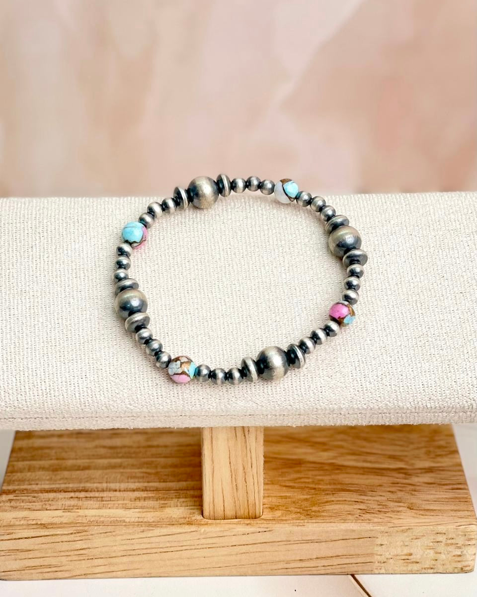 Cotton Kandy & Multi Desert Pearl Beaded Bracelet-Bracelets-Krush Kandy, Women's Online Fashion Boutique Located in Phoenix, Arizona (Scottsdale Area)