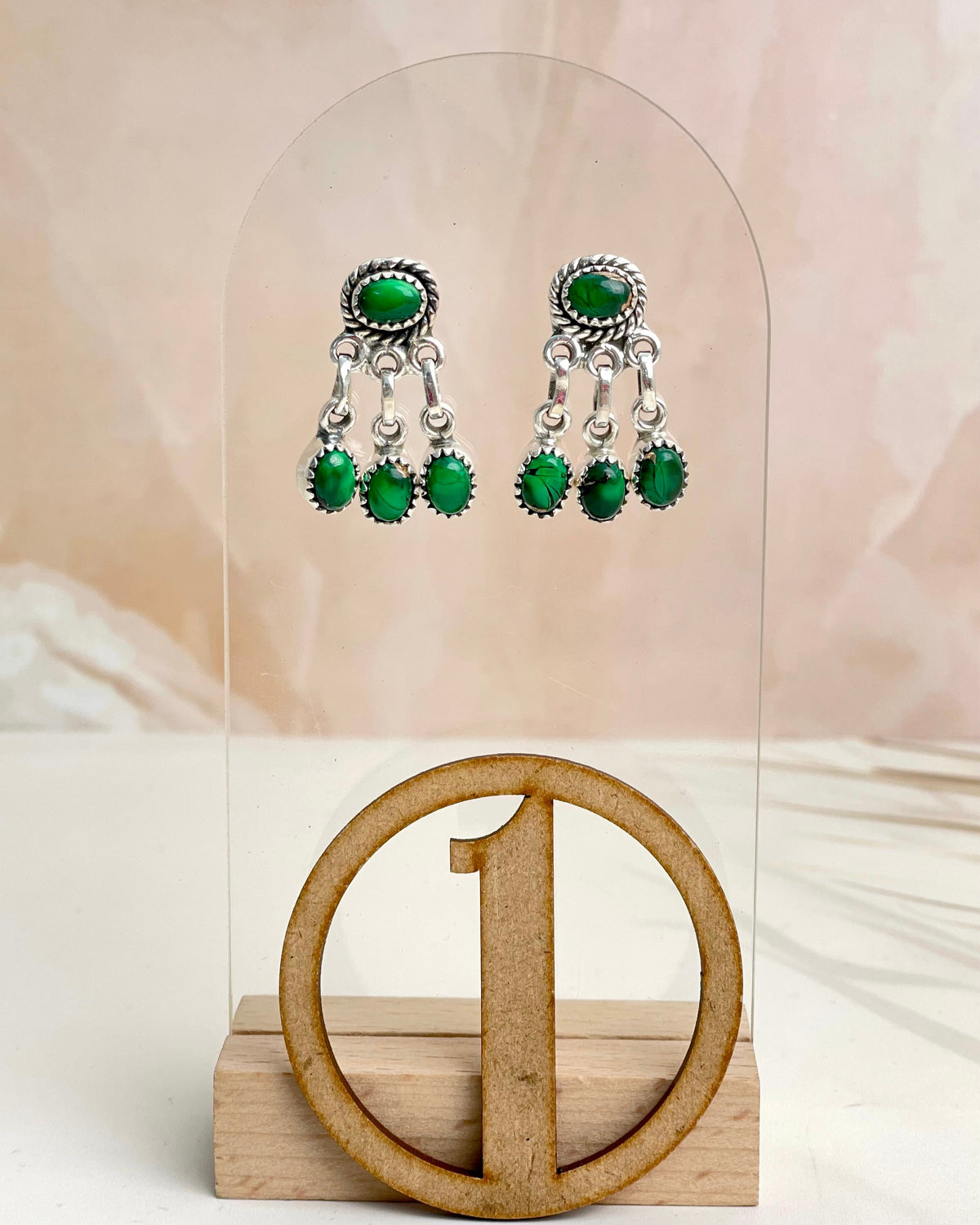 Irish Green Dahlia Studs sno 2-Earrings-Krush Kandy, Women's Online Fashion Boutique Located in Phoenix, Arizona (Scottsdale Area)