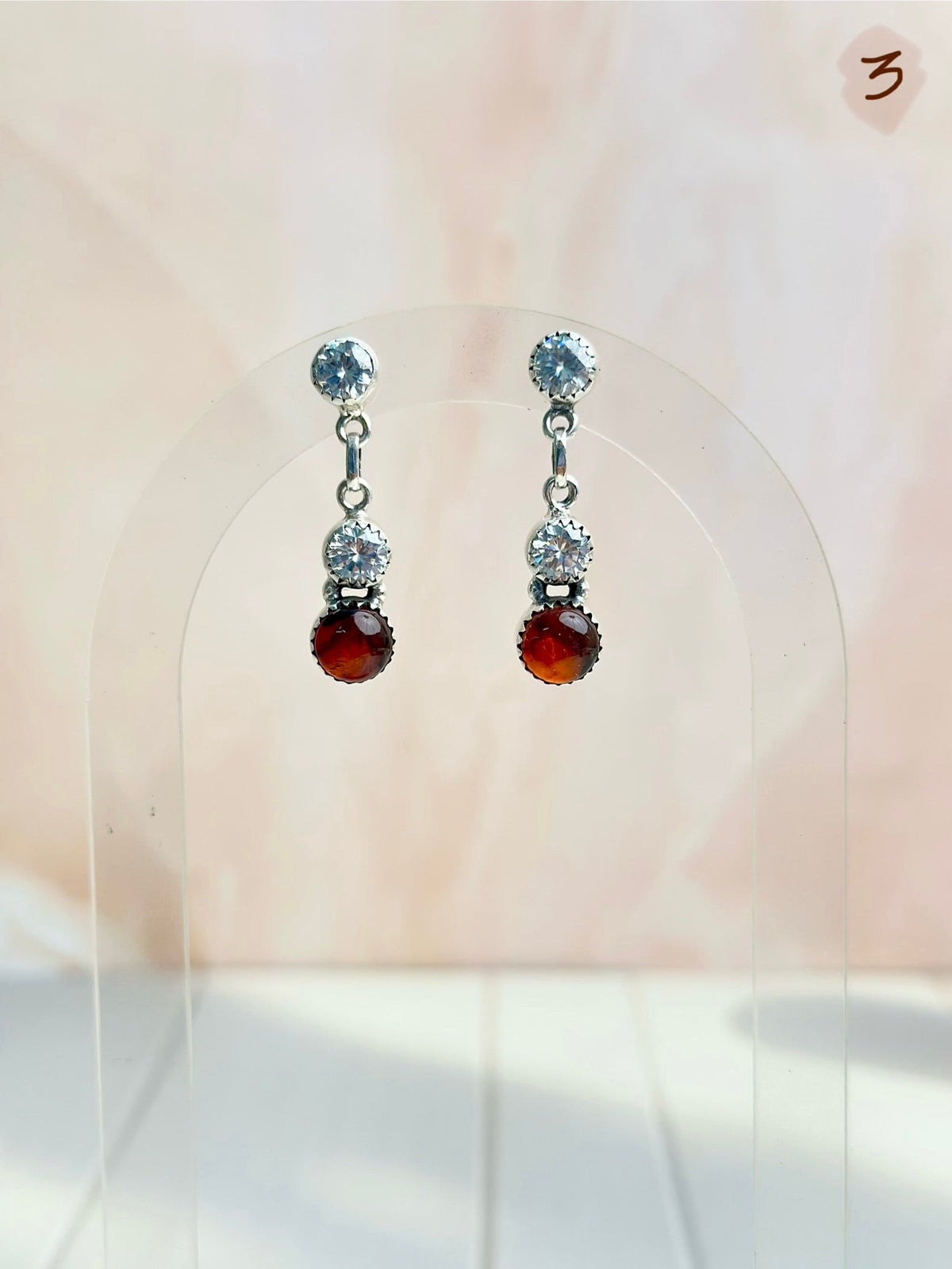 Amber, Turquoise & Crystals Mixed Earrings-Earrings-Krush Kandy, Women's Online Fashion Boutique Located in Phoenix, Arizona (Scottsdale Area)