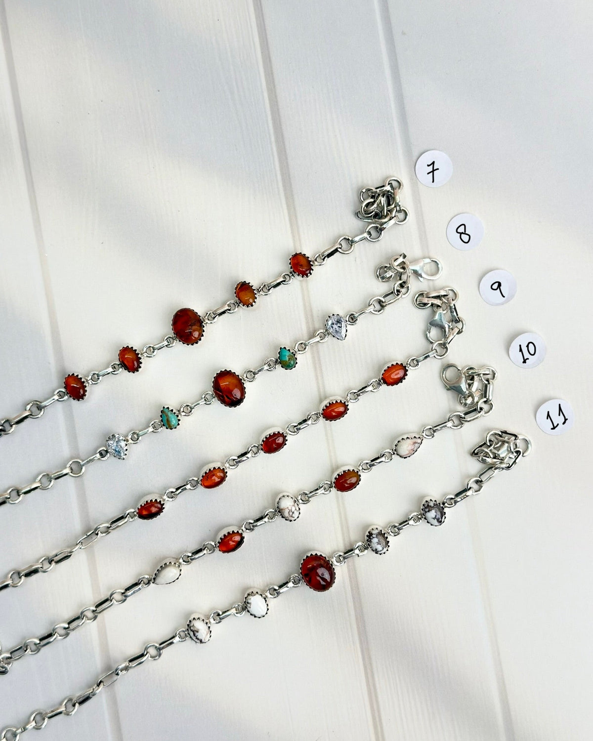 Amber, Turquoise & Crystal Bracelets-Bracelets-Krush Kandy, Women's Online Fashion Boutique Located in Phoenix, Arizona (Scottsdale Area)