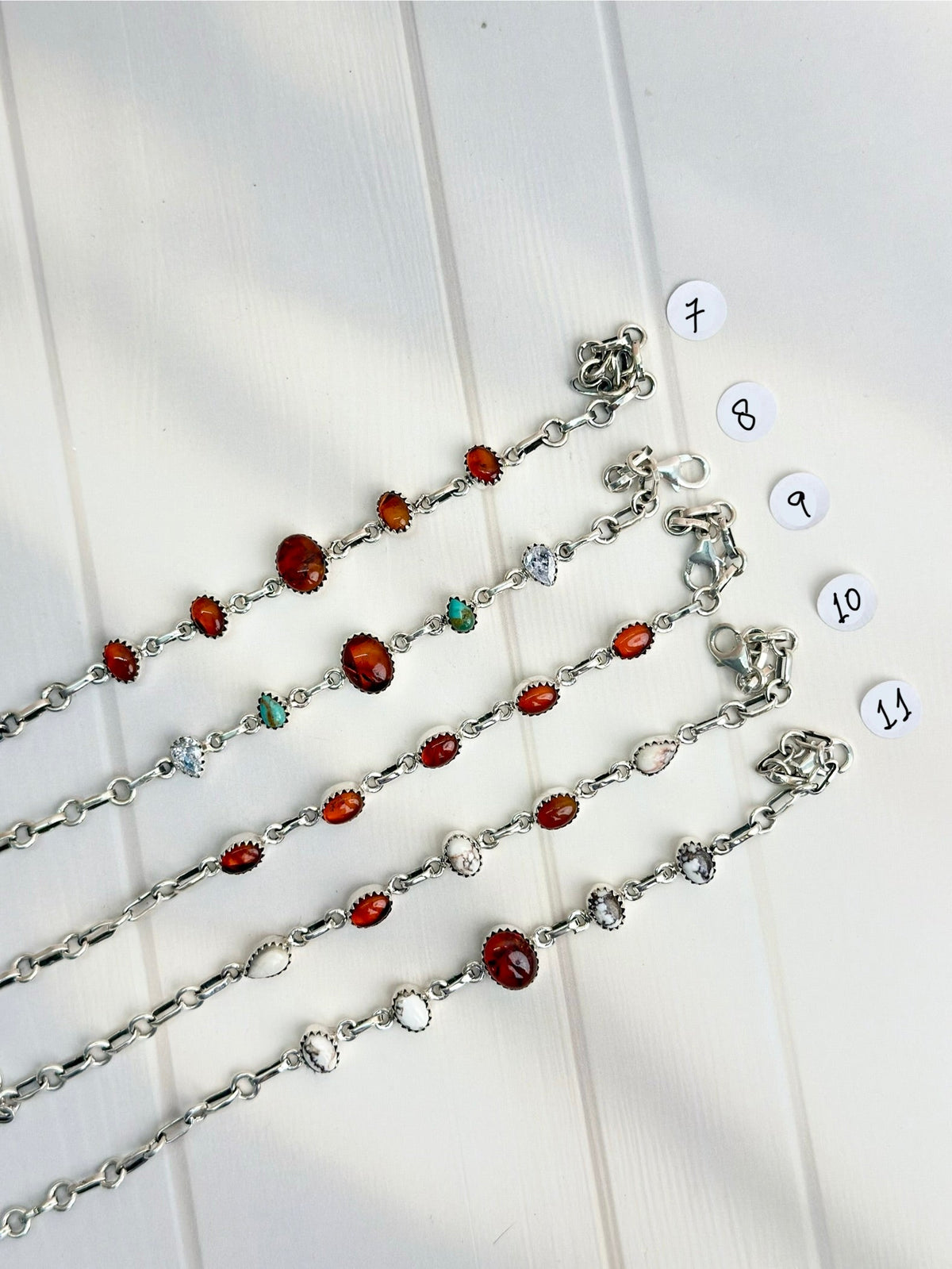 Amber, Turquoise & Crystal Bracelets-Bracelets-Krush Kandy, Women's Online Fashion Boutique Located in Phoenix, Arizona (Scottsdale Area)