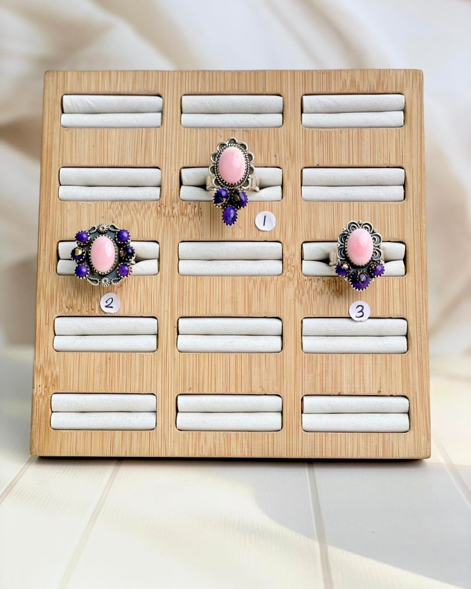 Pink Conch & Berry Dahlia Boho Cluster Rings-Rings-Krush Kandy, Women's Online Fashion Boutique Located in Phoenix, Arizona (Scottsdale Area)