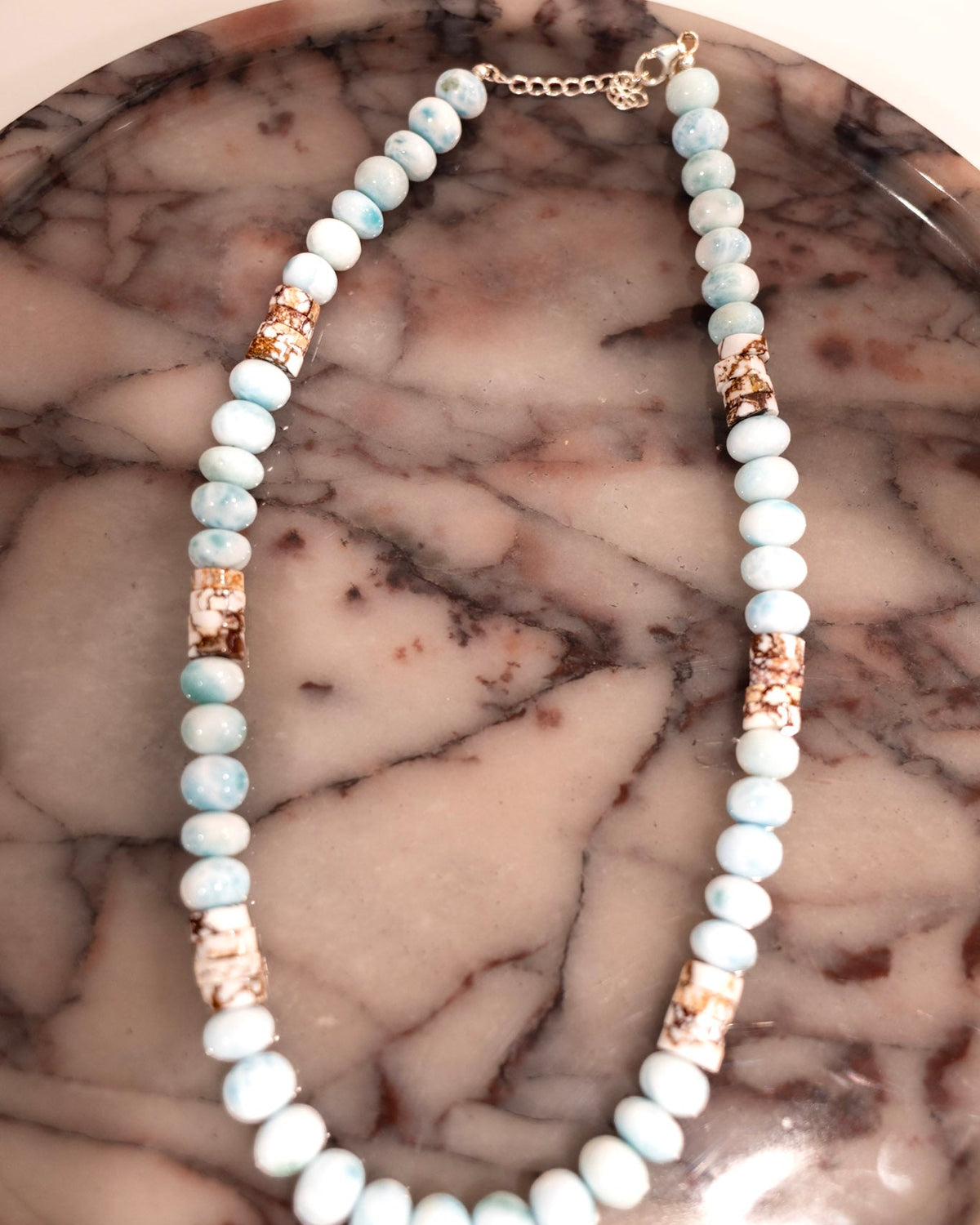 Elite Baddie Coastal Breeze Aqua & Earth Beaded Necklacef.jpeg