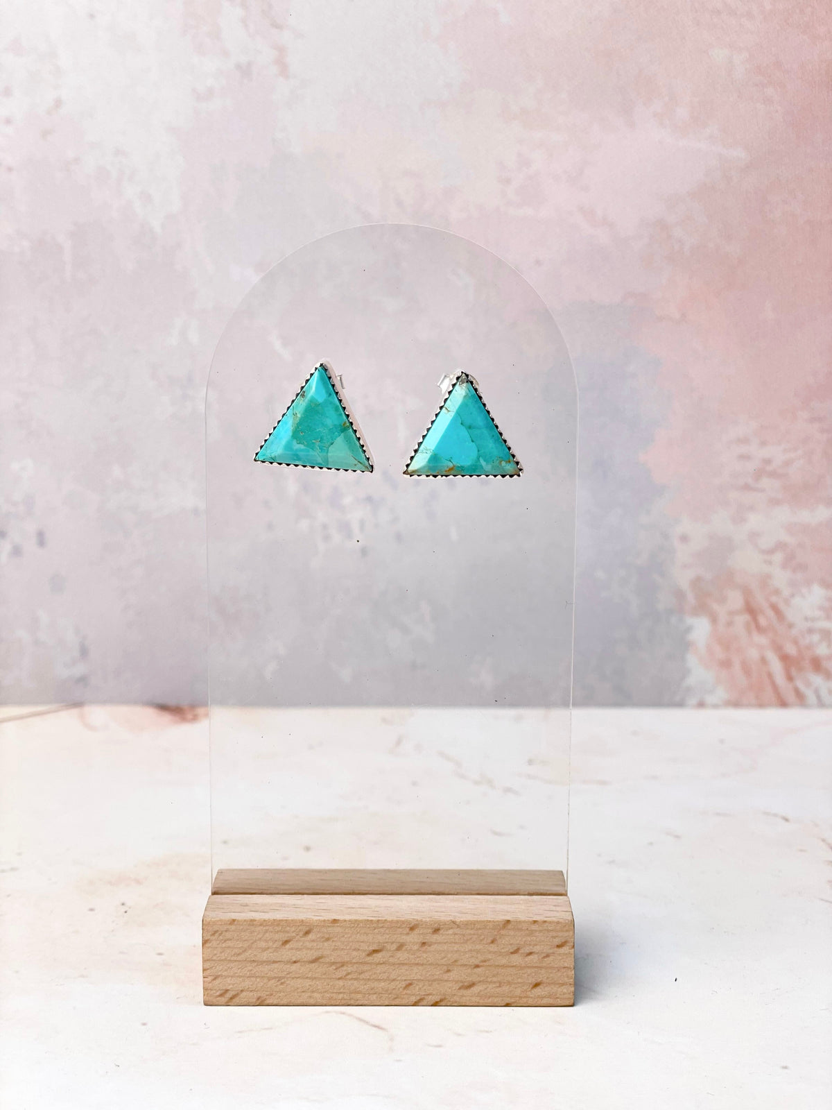 Tiffany's Triangle Single Stone Studs-Earrings-Krush Kandy, Women's Online Fashion Boutique Located in Phoenix, Arizona (Scottsdale Area)