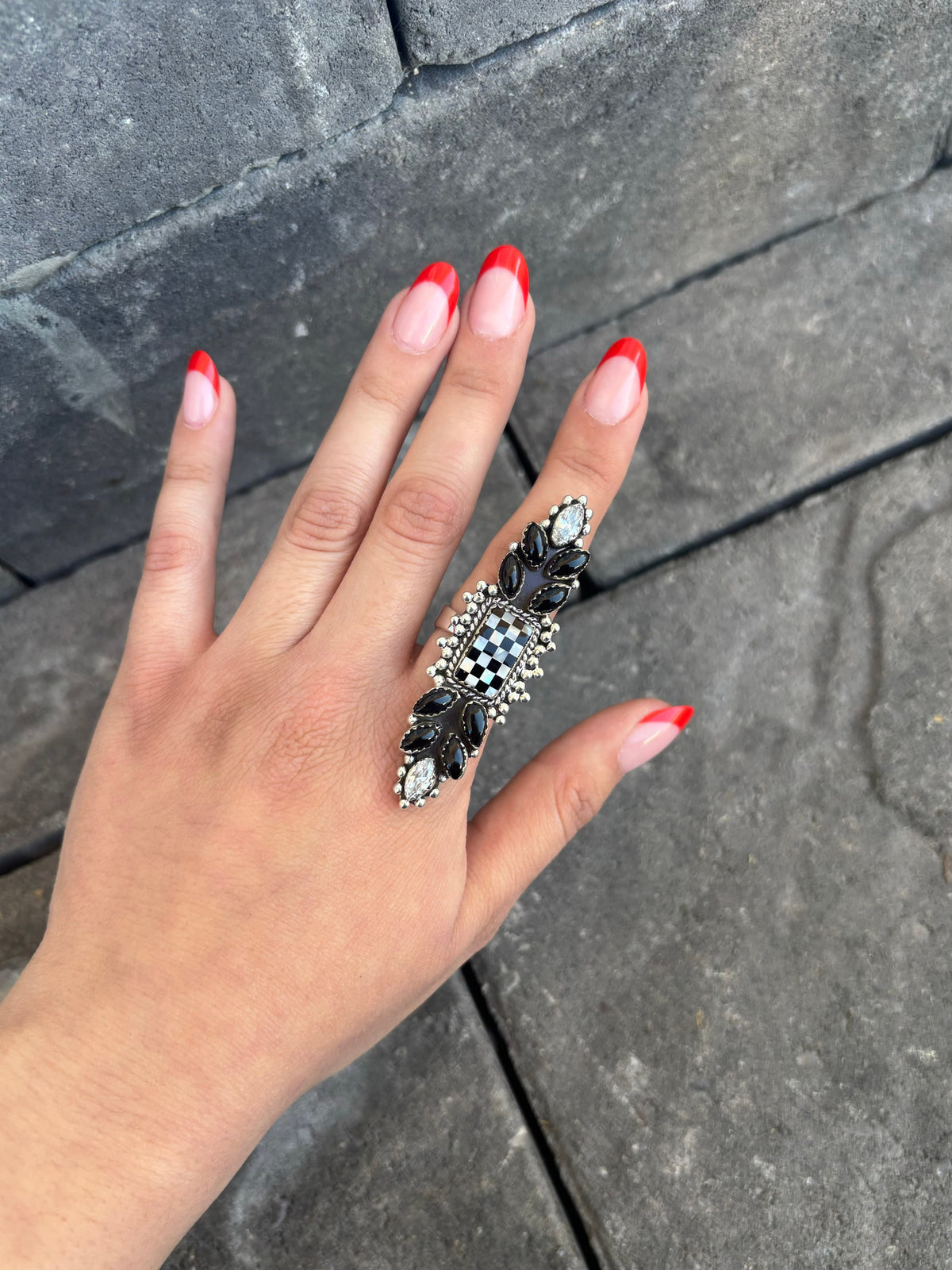 Checkmate Stone Ring | PREORDER NOW OPEN-Crawler Rings-Krush Kandy, Women's Online Fashion Boutique Located in Phoenix, Arizona (Scottsdale Area)