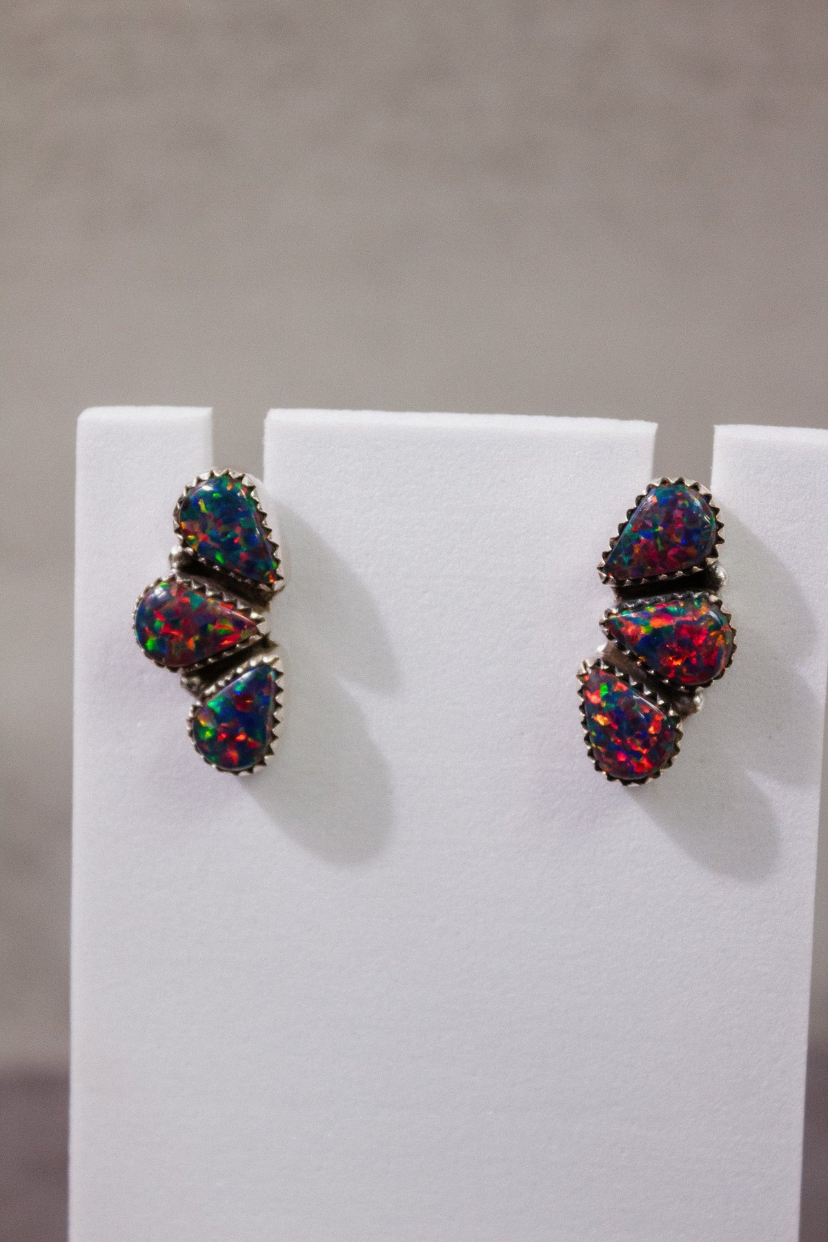 Three Stone Cluster Earrings-Stud Earrings-Krush Kandy, Women's Online Fashion Boutique Located in Phoenix, Arizona (Scottsdale Area)