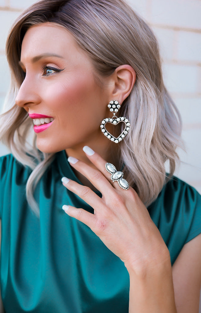 Shine Bright Sterling Silver Crystal Crawler Ring | PREORDER NOW OPEN!-Crawler Rings-Krush Kandy, Women's Online Fashion Boutique Located in Phoenix, Arizona (Scottsdale Area)