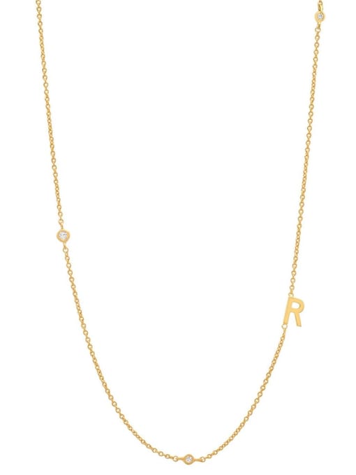 Cubic Zirconia Letter Minimalist Necklace-Necklaces-Krush Kandy, Women's Online Fashion Boutique Located in Phoenix, Arizona (Scottsdale Area)