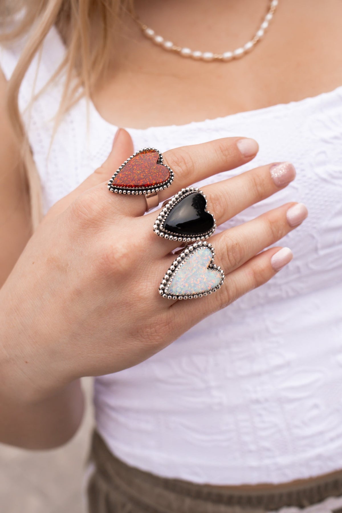 Long Heart Sterling Silver Ring MADE TO ORDER-Statement Rings-Krush Kandy, Women's Online Fashion Boutique Located in Phoenix, Arizona (Scottsdale Area)