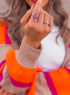 Victoria Sterling Silver Stone Crawler Ring-Crawler Rings-Krush Kandy, Women's Online Fashion Boutique Located in Phoenix, Arizona (Scottsdale Area)