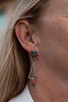 Always Connected Chain Stone Earrings-Earrings-Krush Kandy, Women's Online Fashion Boutique Located in Phoenix, Arizona (Scottsdale Area)