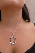 Just A Drop Studded Teardrop Necklace-Chain Necklaces-Krush Kandy, Women's Online Fashion Boutique Located in Phoenix, Arizona (Scottsdale Area)