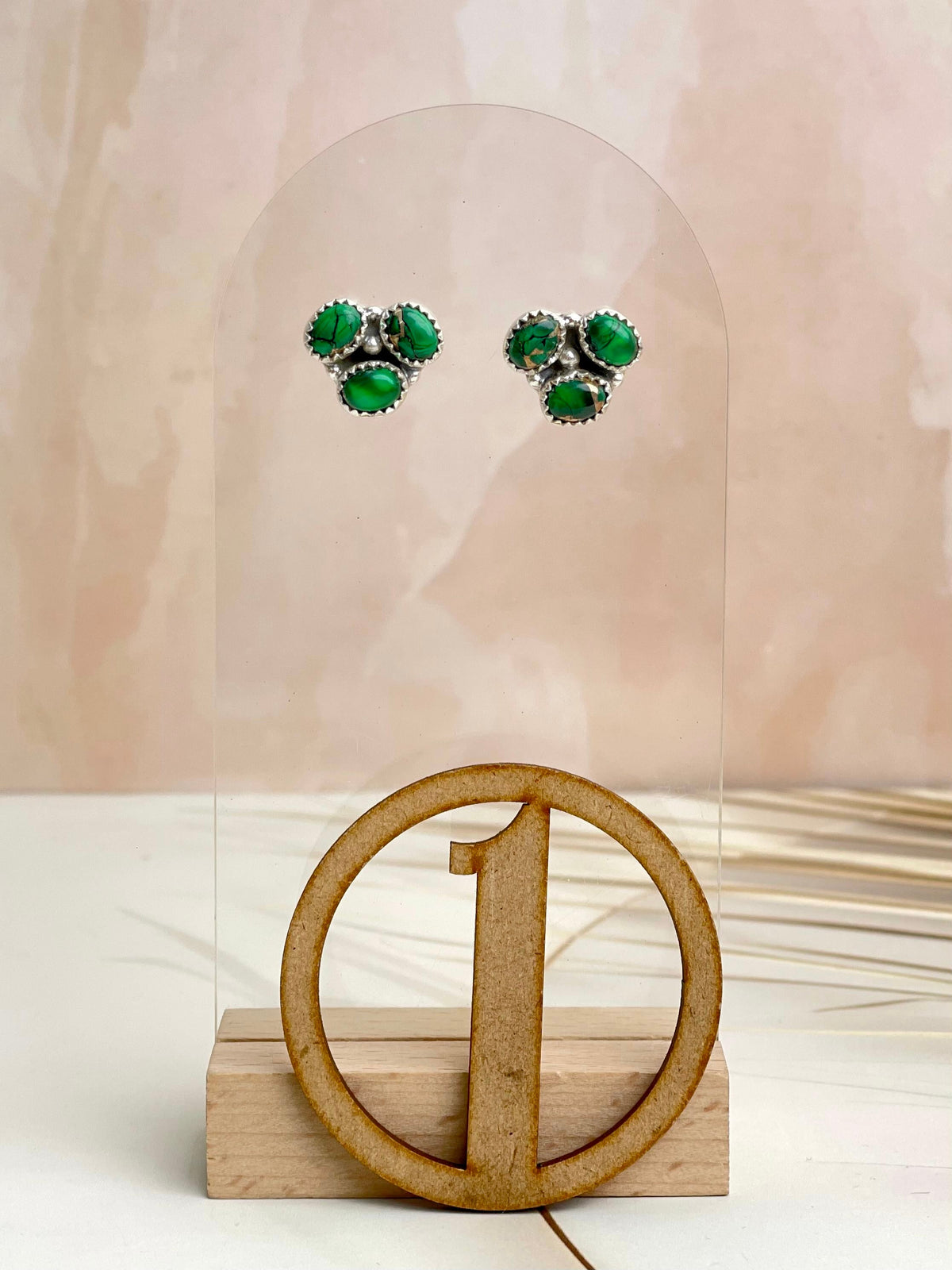 Irish Green Dahlia Studs sno 3.-Earrings-Krush Kandy, Women's Online Fashion Boutique Located in Phoenix, Arizona (Scottsdale Area)