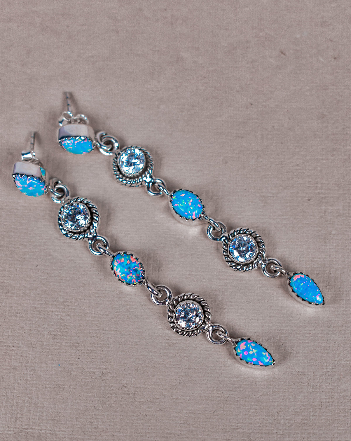 Triple Double Dangle Earrings-Drop Earrings-Krush Kandy, Women's Online Fashion Boutique Located in Phoenix, Arizona (Scottsdale Area)