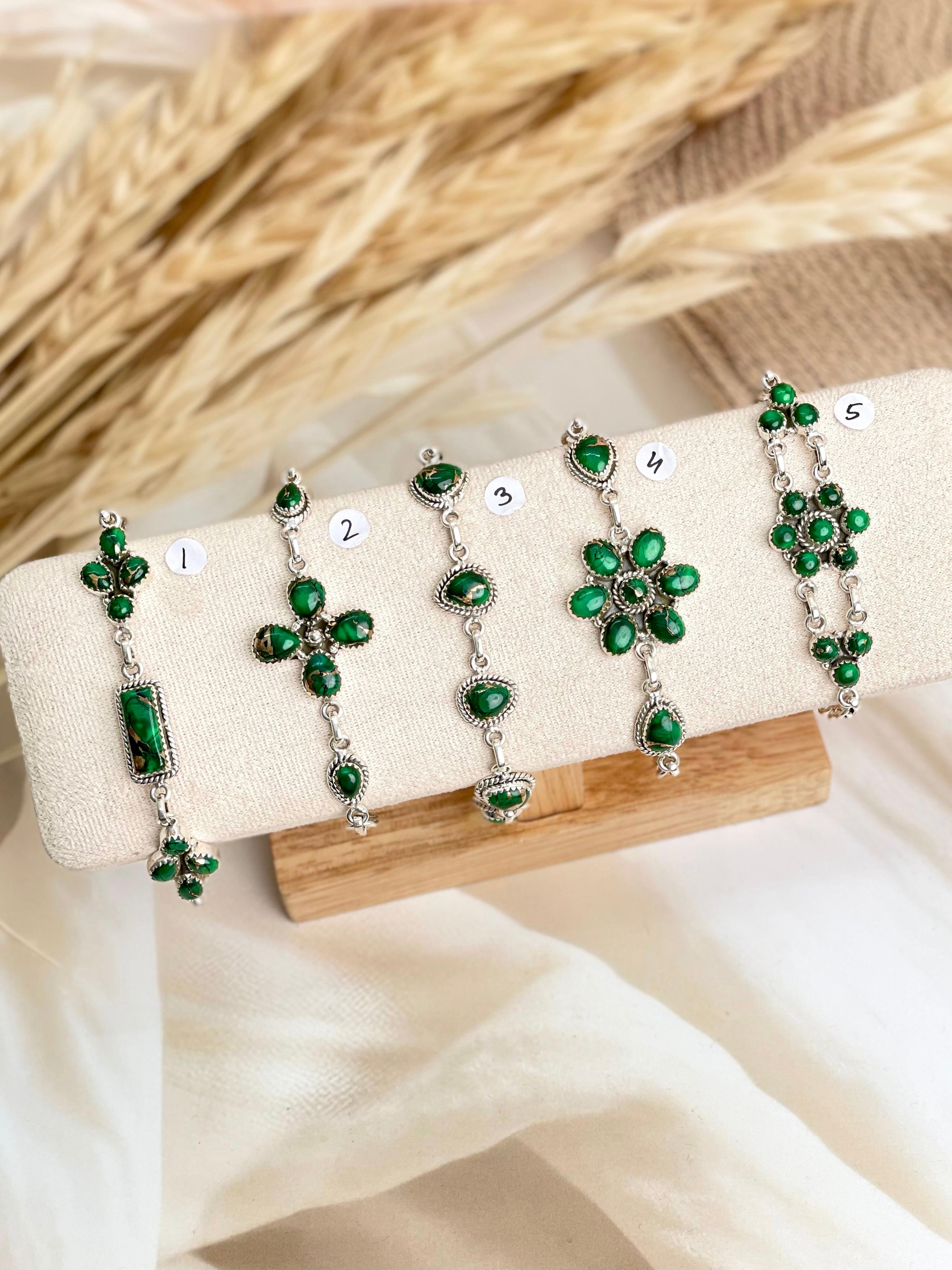 Irish Green Dahlia Bracelets sno 28-Bracelets-Krush Kandy, Women's Online Fashion Boutique Located in Phoenix, Arizona (Scottsdale Area)