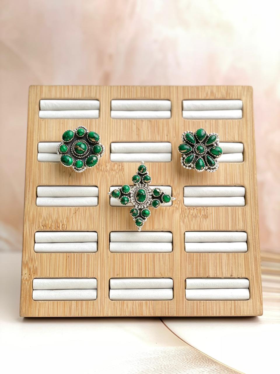 Irish Green Dahlia Rings sno 11-Rings-Krush Kandy, Women's Online Fashion Boutique Located in Phoenix, Arizona (Scottsdale Area)