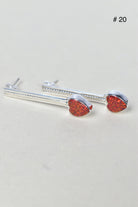 Silver Solitaire Bar Earrings-Drop Earrings-Krush Kandy, Women's Online Fashion Boutique Located in Phoenix, Arizona (Scottsdale Area)