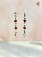 Amber, Turquoise & Crystals Mixed Earrings-Earrings-Krush Kandy, Women's Online Fashion Boutique Located in Phoenix, Arizona (Scottsdale Area)
