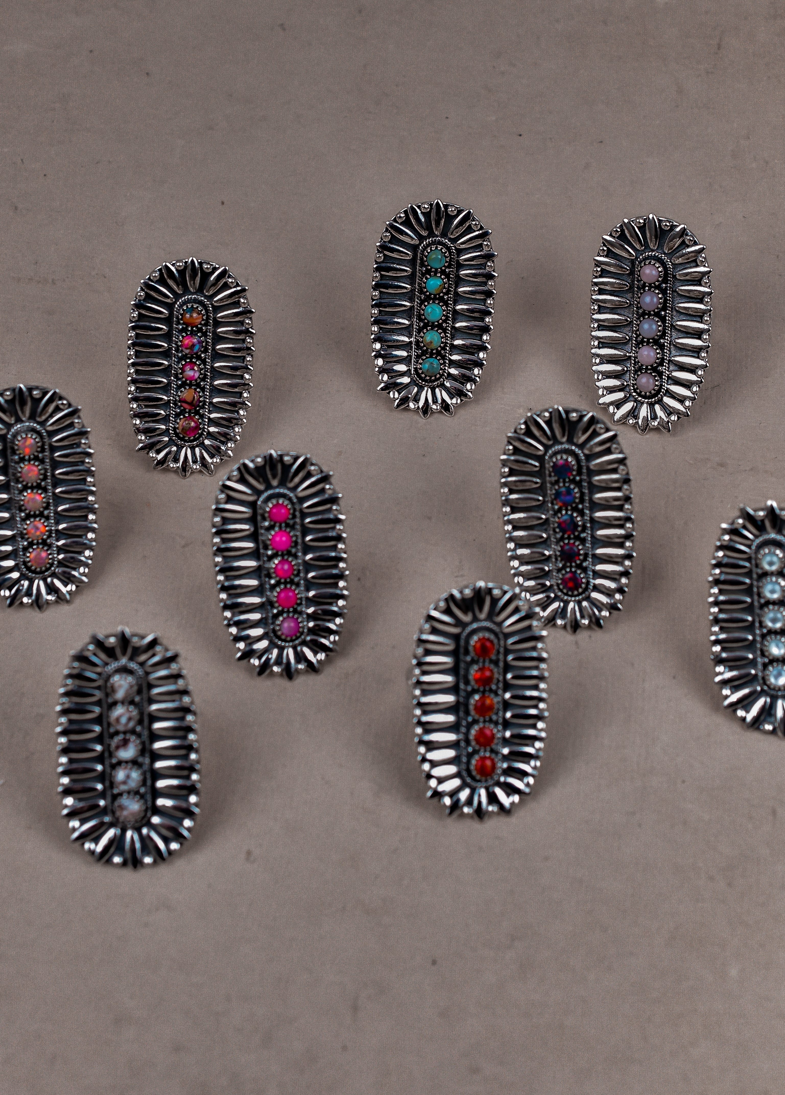 Sterling Silver Jeweled Fossil Crawler Ring-Crawler Rings-Krush Kandy, Women's Online Fashion Boutique Located in Phoenix, Arizona (Scottsdale Area)