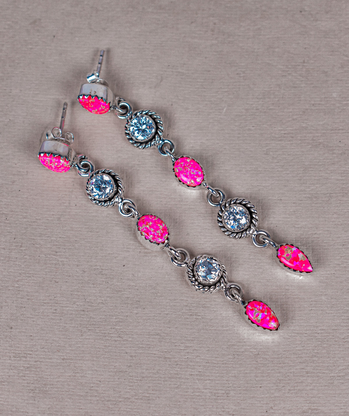 Triple Double Dangle Earrings-Drop Earrings-Krush Kandy, Women's Online Fashion Boutique Located in Phoenix, Arizona (Scottsdale Area)
