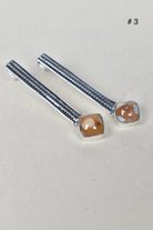 Silver Solitaire Bar Earrings-Drop Earrings-Krush Kandy, Women's Online Fashion Boutique Located in Phoenix, Arizona (Scottsdale Area)