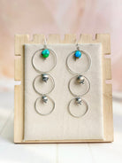 Desert Pearl Dahlia Hoops Earrings-Earrings-Krush Kandy, Women's Online Fashion Boutique Located in Phoenix, Arizona (Scottsdale Area)