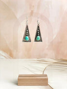Boho Stamped Triangle Multi Earrings-Earrings-Krush Kandy, Women's Online Fashion Boutique Located in Phoenix, Arizona (Scottsdale Area)