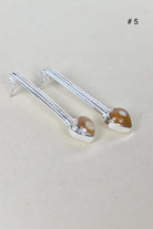 Silver Solitaire Bar Earrings-Drop Earrings-Krush Kandy, Women's Online Fashion Boutique Located in Phoenix, Arizona (Scottsdale Area)