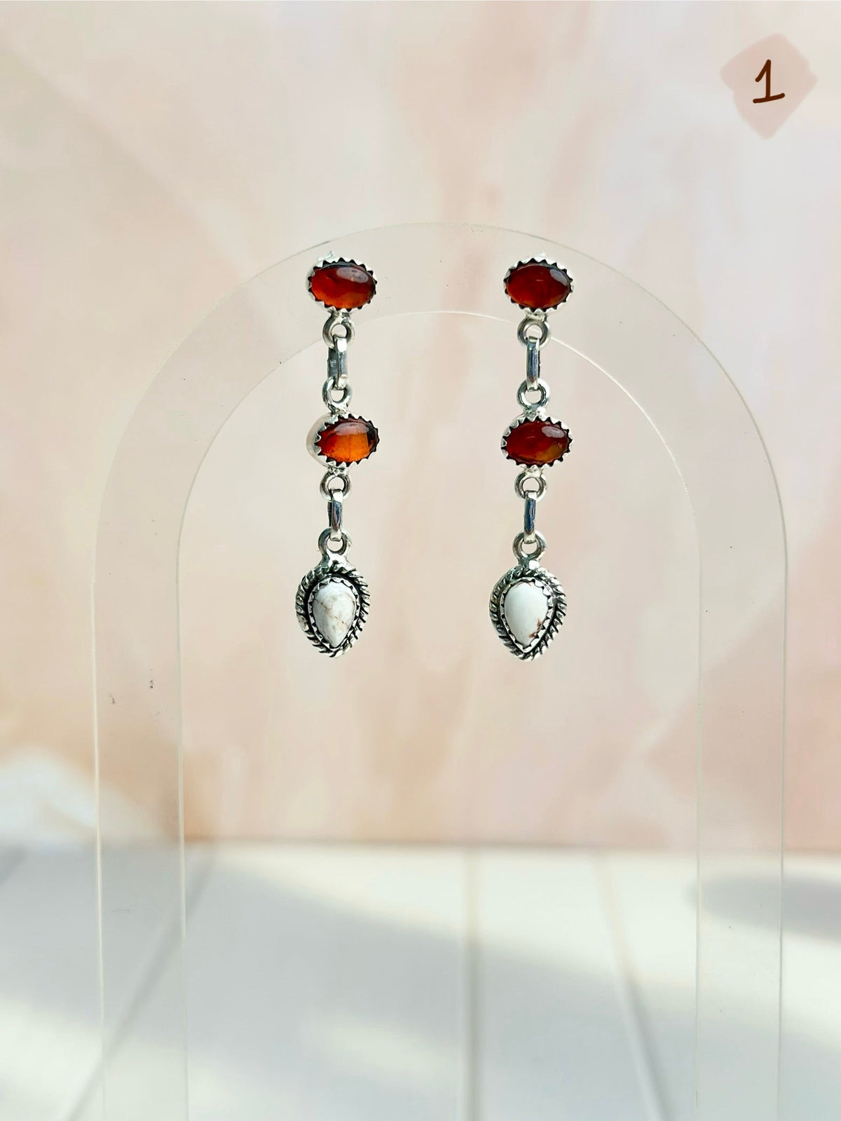 Amber, Turquoise & Crystals Mixed Earrings-Earrings-Krush Kandy, Women's Online Fashion Boutique Located in Phoenix, Arizona (Scottsdale Area)