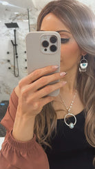 Arrow Stamped Fringe Stone Earrings-Drop Earrings-Krush Kandy, Women's Online Fashion Boutique Located in Phoenix, Arizona (Scottsdale Area)