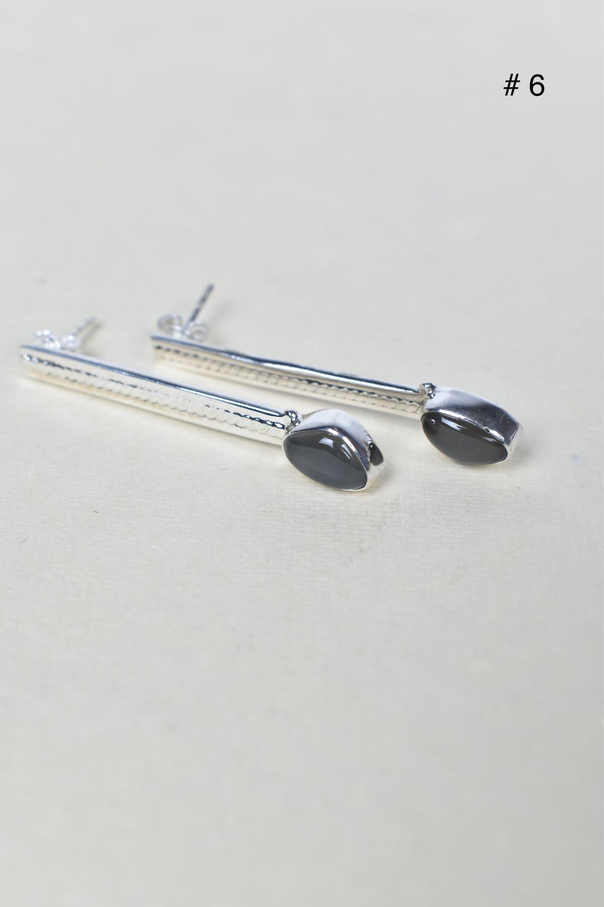 Silver Solitaire Bar Earrings-Drop Earrings-Krush Kandy, Women's Online Fashion Boutique Located in Phoenix, Arizona (Scottsdale Area)
