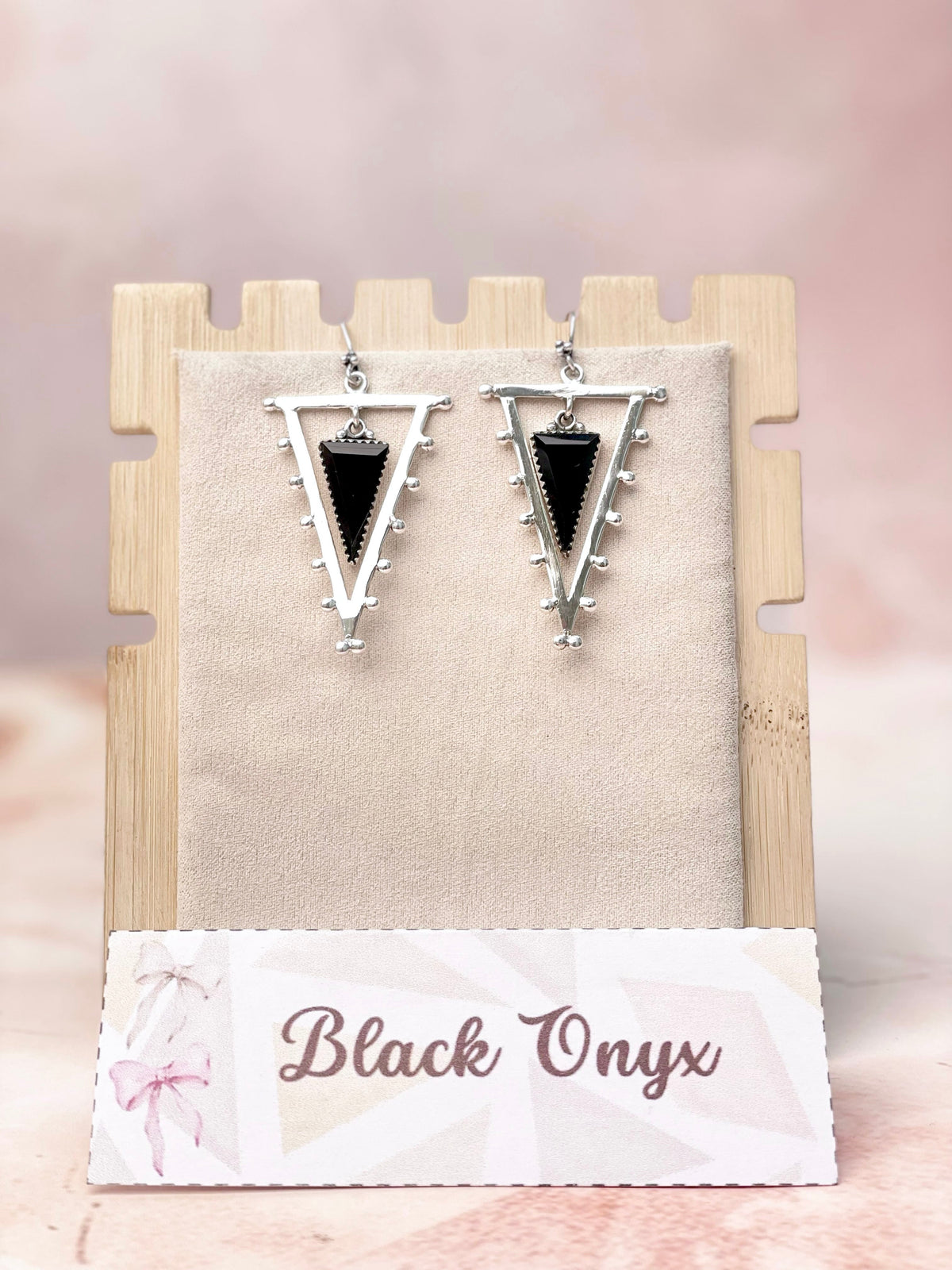 Tori's Bold Sterling Triad Stone Earrings | MADE TO ORDER-Earrings-Krush Kandy, Women's Online Fashion Boutique Located in Phoenix, Arizona (Scottsdale Area)
