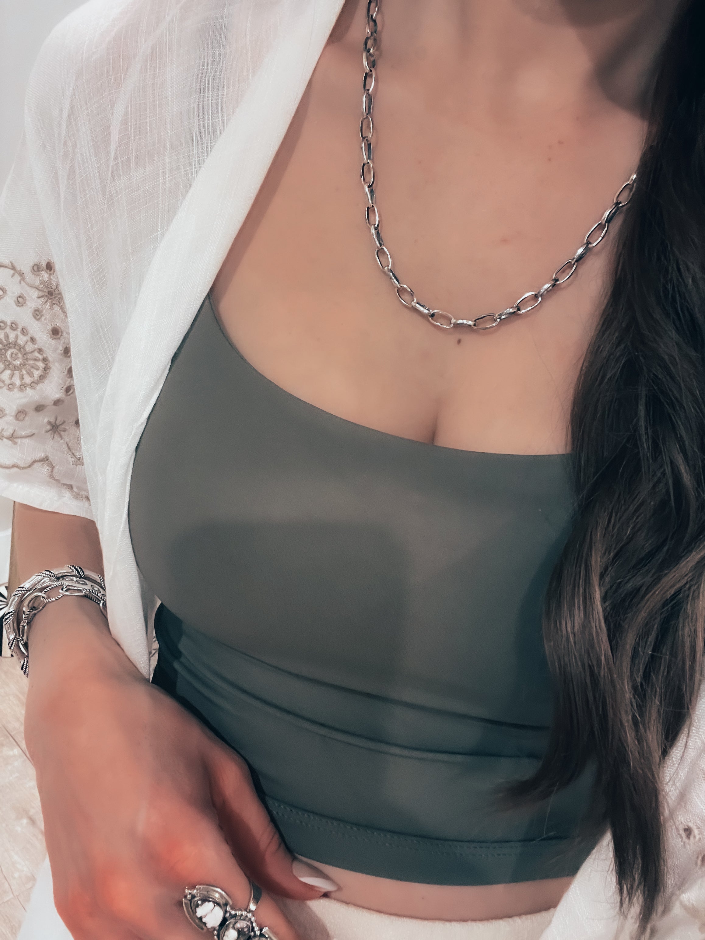 Bold Sterling Chain Necklace MADE TO ORDER-Chain Necklaces-Krush Kandy, Women's Online Fashion Boutique Located in Phoenix, Arizona (Scottsdale Area)