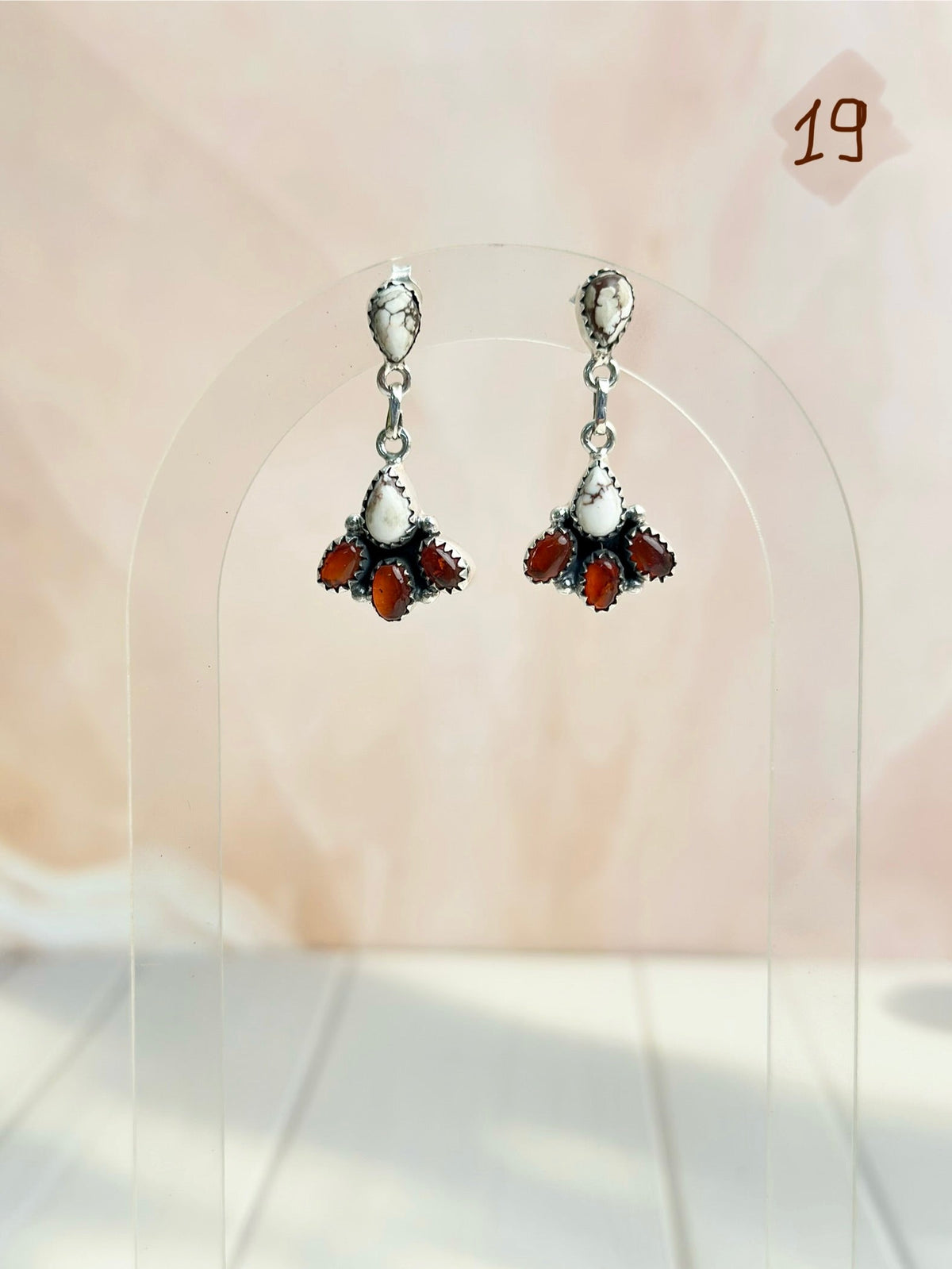 Amber, Turquoise & Crystals Mixed Earrings-Earrings-Krush Kandy, Women's Online Fashion Boutique Located in Phoenix, Arizona (Scottsdale Area)