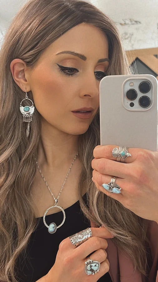 Arrow Stamped Fringe Stone Earrings-Drop Earrings-Krush Kandy, Women's Online Fashion Boutique Located in Phoenix, Arizona (Scottsdale Area)
