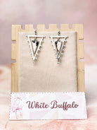 Tori's Bold Sterling Triad Stone Earrings | MADE TO ORDER-Earrings-Krush Kandy, Women's Online Fashion Boutique Located in Phoenix, Arizona (Scottsdale Area)