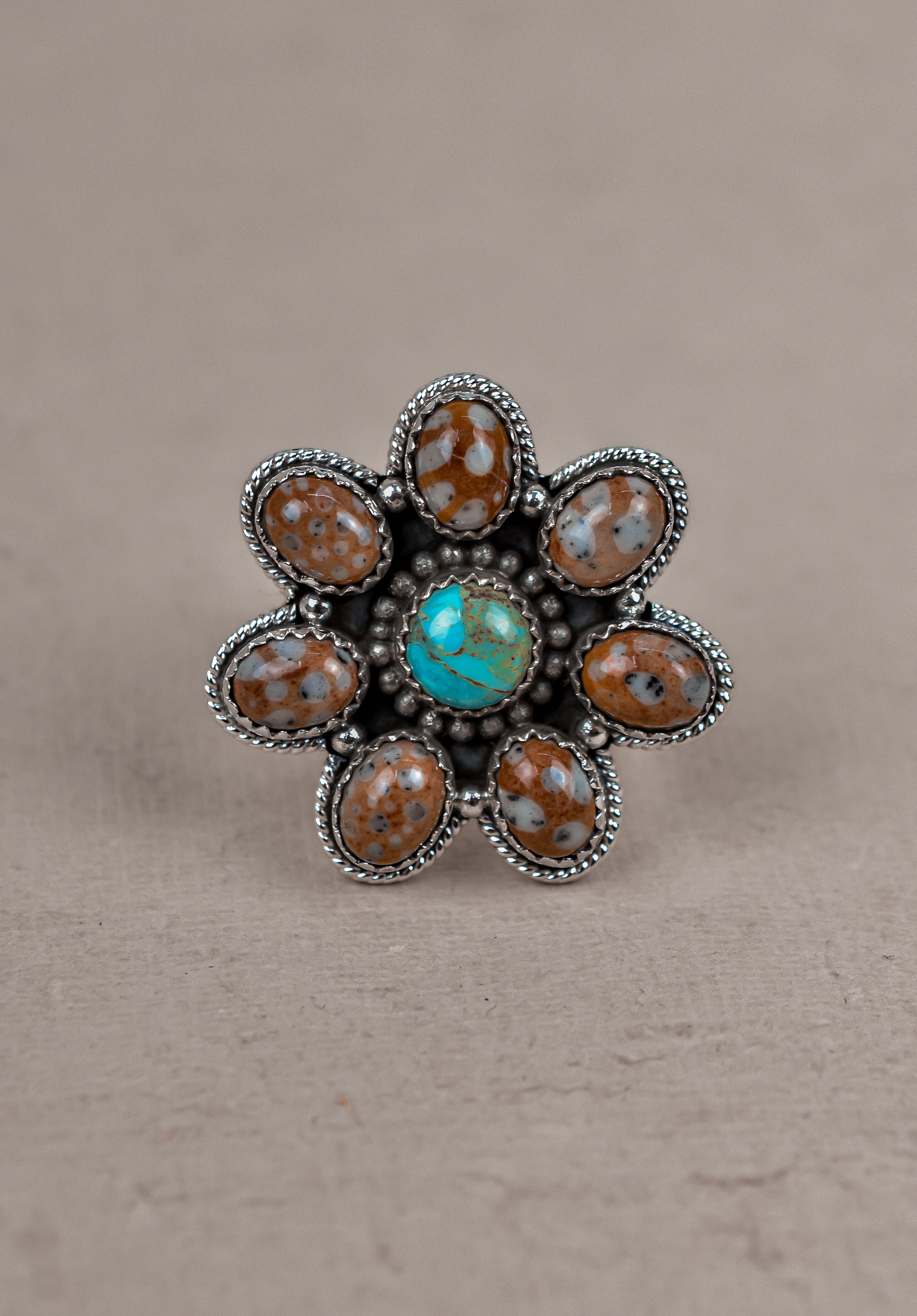 Bambi With Turquoise Ring-Cluster Rings-Krush Kandy, Women's Online Fashion Boutique Located in Phoenix, Arizona (Scottsdale Area)