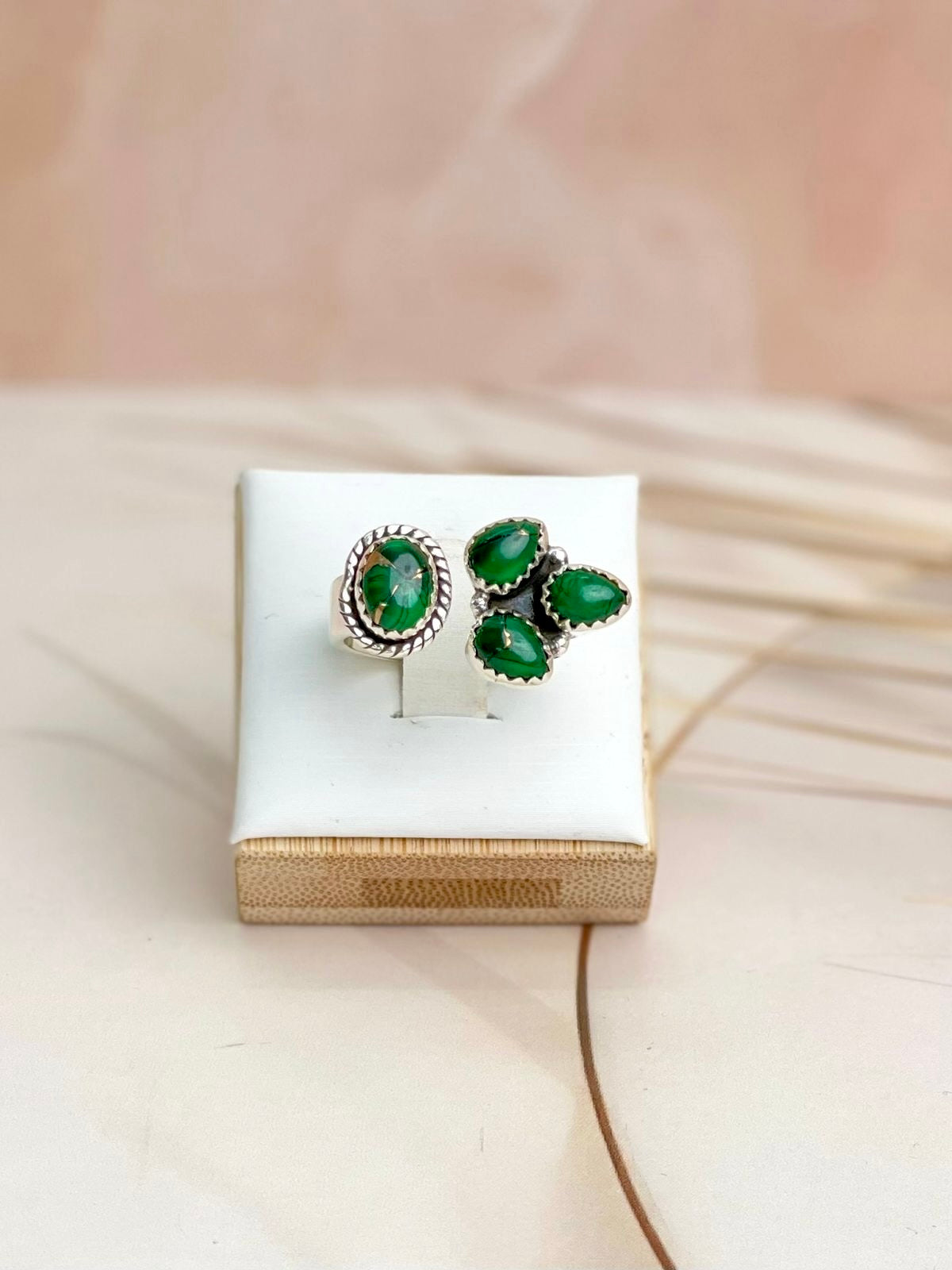 Irish Green Dahlia Rings sno 27-Rings-Krush Kandy, Women's Online Fashion Boutique Located in Phoenix, Arizona (Scottsdale Area)
