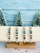 Golden Hills White Shell & Crystal Sterling Stamped Cuff-Bracelets-Krush Kandy, Women's Online Fashion Boutique Located in Phoenix, Arizona (Scottsdale Area)