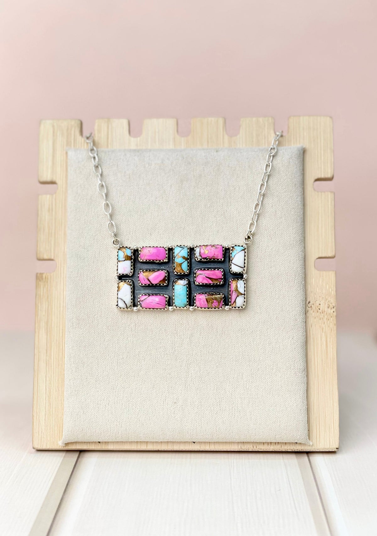 Cotton Candy Cluster Necklace no. 32-Necklaces-Krush Kandy, Women's Online Fashion Boutique Located in Phoenix, Arizona (Scottsdale Area)