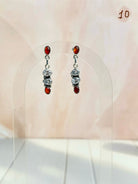 Amber, Turquoise & Crystals Mixed Earrings-Earrings-Krush Kandy, Women's Online Fashion Boutique Located in Phoenix, Arizona (Scottsdale Area)