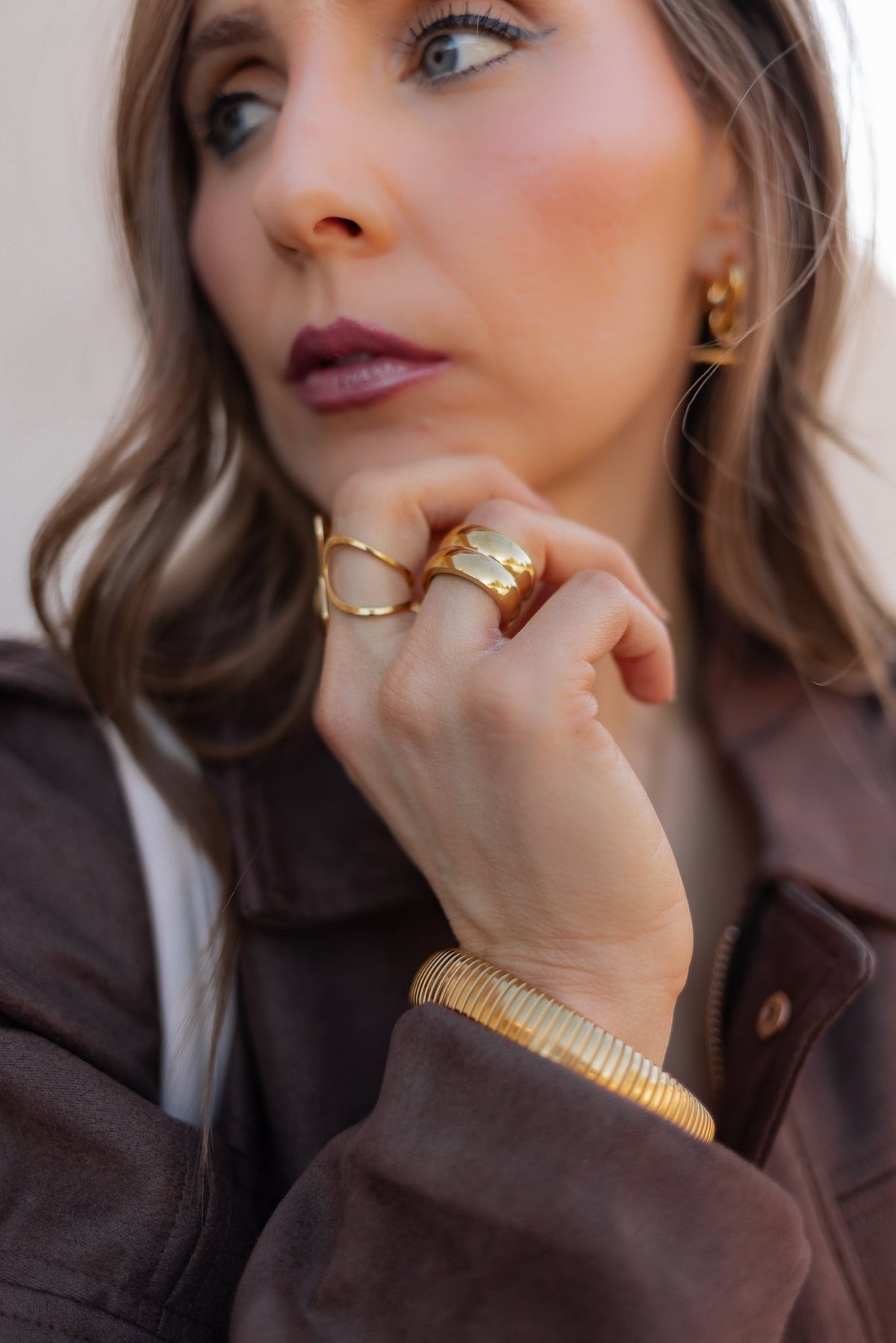 Stainless Steel Geometric Trend Band Ring-Jewelry-Krush Kandy, Women's Online Fashion Boutique Located in Phoenix, Arizona (Scottsdale Area)