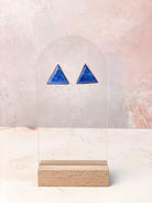 Tiffany's Triangle Single Stone Studs-Earrings-Krush Kandy, Women's Online Fashion Boutique Located in Phoenix, Arizona (Scottsdale Area)