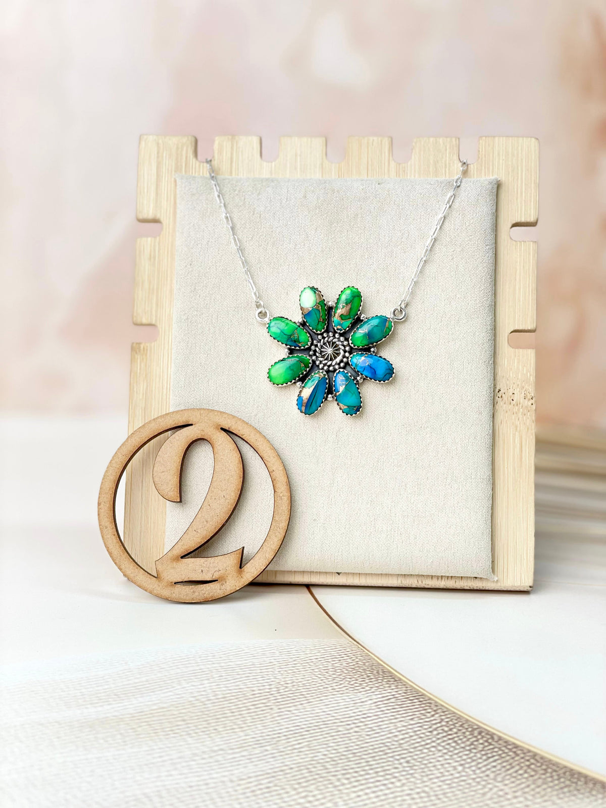 Peacock Dahlia Necklaces-Necklaces-Krush Kandy, Women's Online Fashion Boutique Located in Phoenix, Arizona (Scottsdale Area)