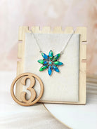 Peacock Dahlia Necklaces-Necklaces-Krush Kandy, Women's Online Fashion Boutique Located in Phoenix, Arizona (Scottsdale Area)