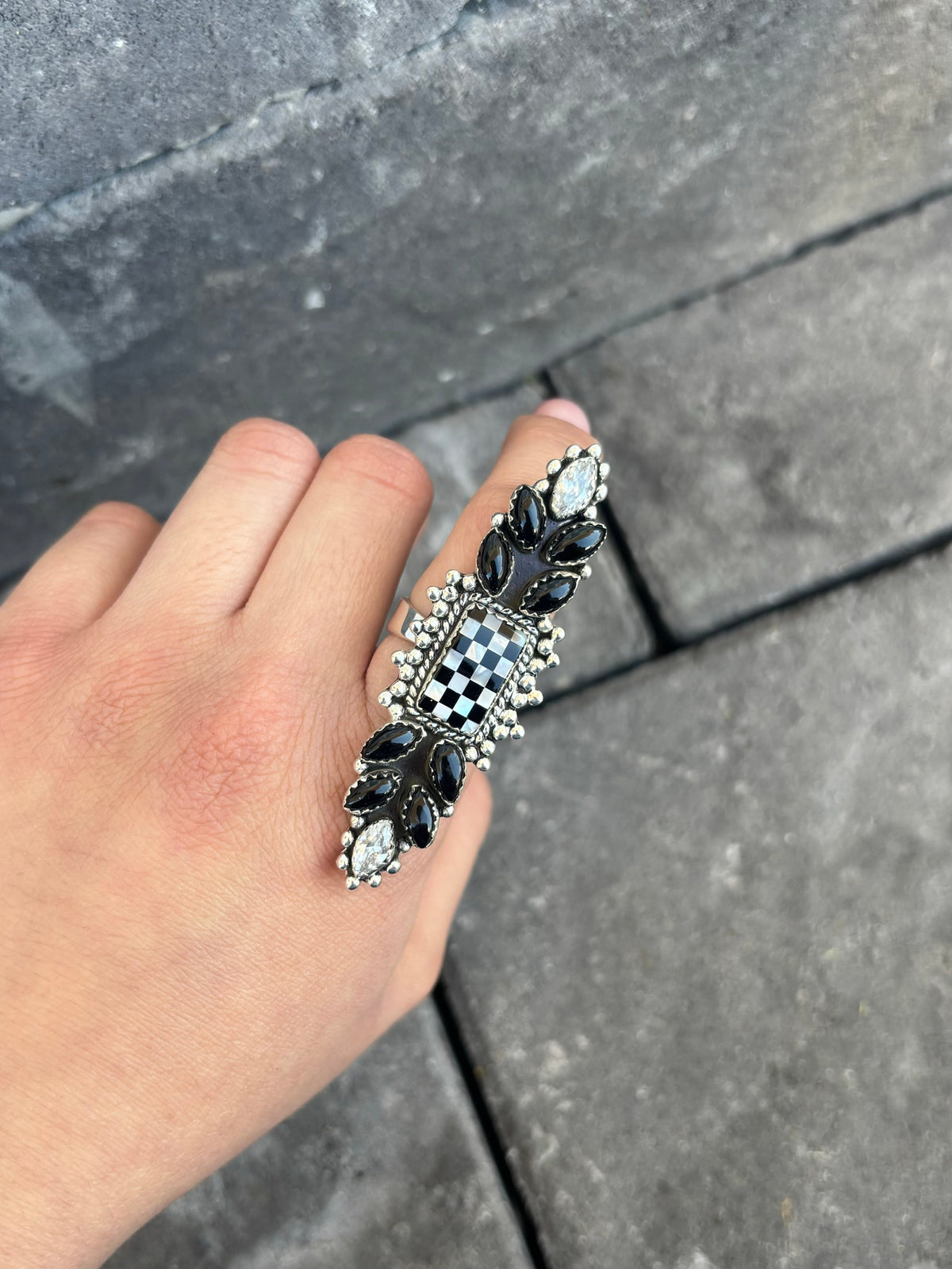 Checkmate Stone Ring | PREORDER NOW OPEN-Crawler Rings-Krush Kandy, Women's Online Fashion Boutique Located in Phoenix, Arizona (Scottsdale Area)